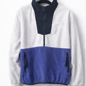 Columbia Blue and White Fleece Pullover